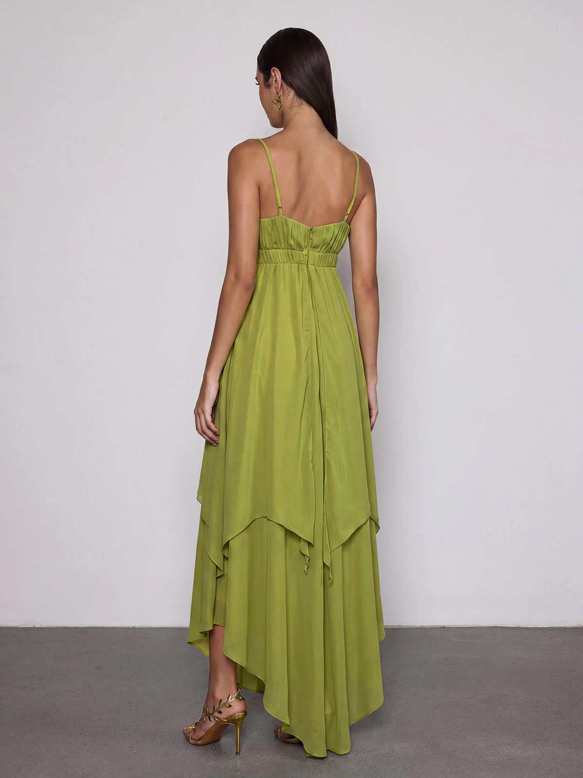 Escobar Spaghetti Pleated Maxi Dress - Image 4
