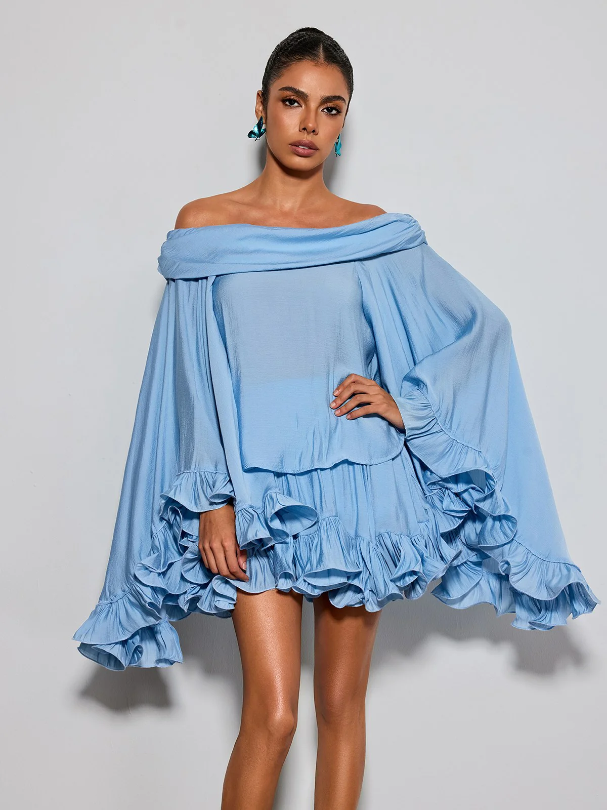 Etty Off Shoulder Ruffle Skirts Set