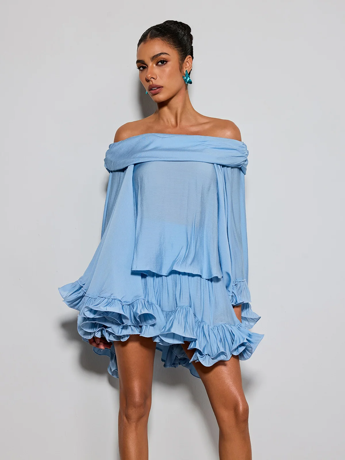 Etty Off Shoulder Ruffle Skirts Set - Image 3