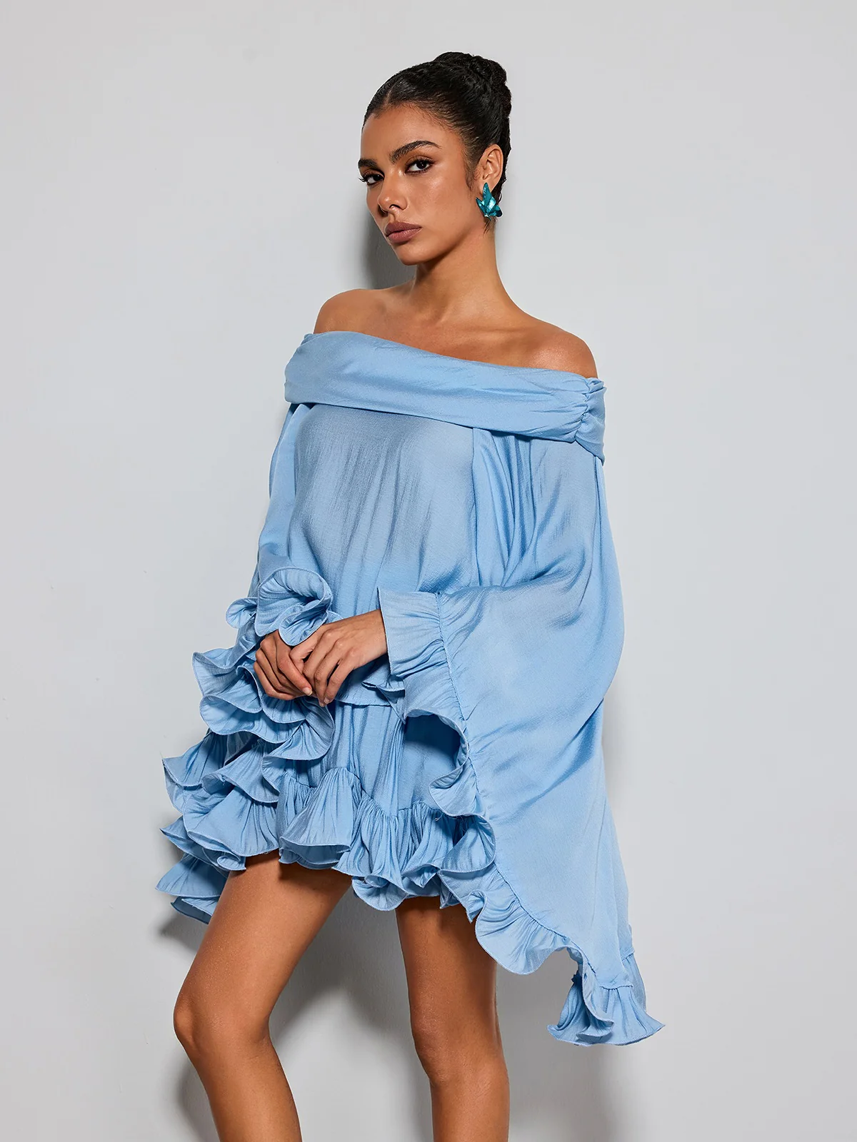 Etty Off Shoulder Ruffle Skirts Set - Image 4