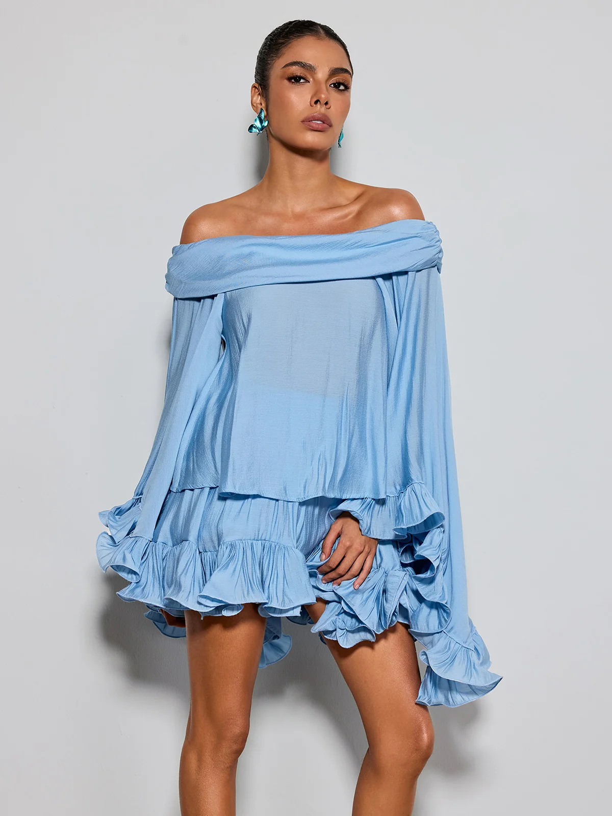 Etty Off Shoulder Ruffle Skirts Set - Image 5