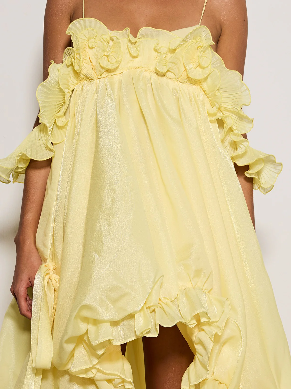 Euleta Spaghetti Ruffle Asymmetric Dress - Image 6