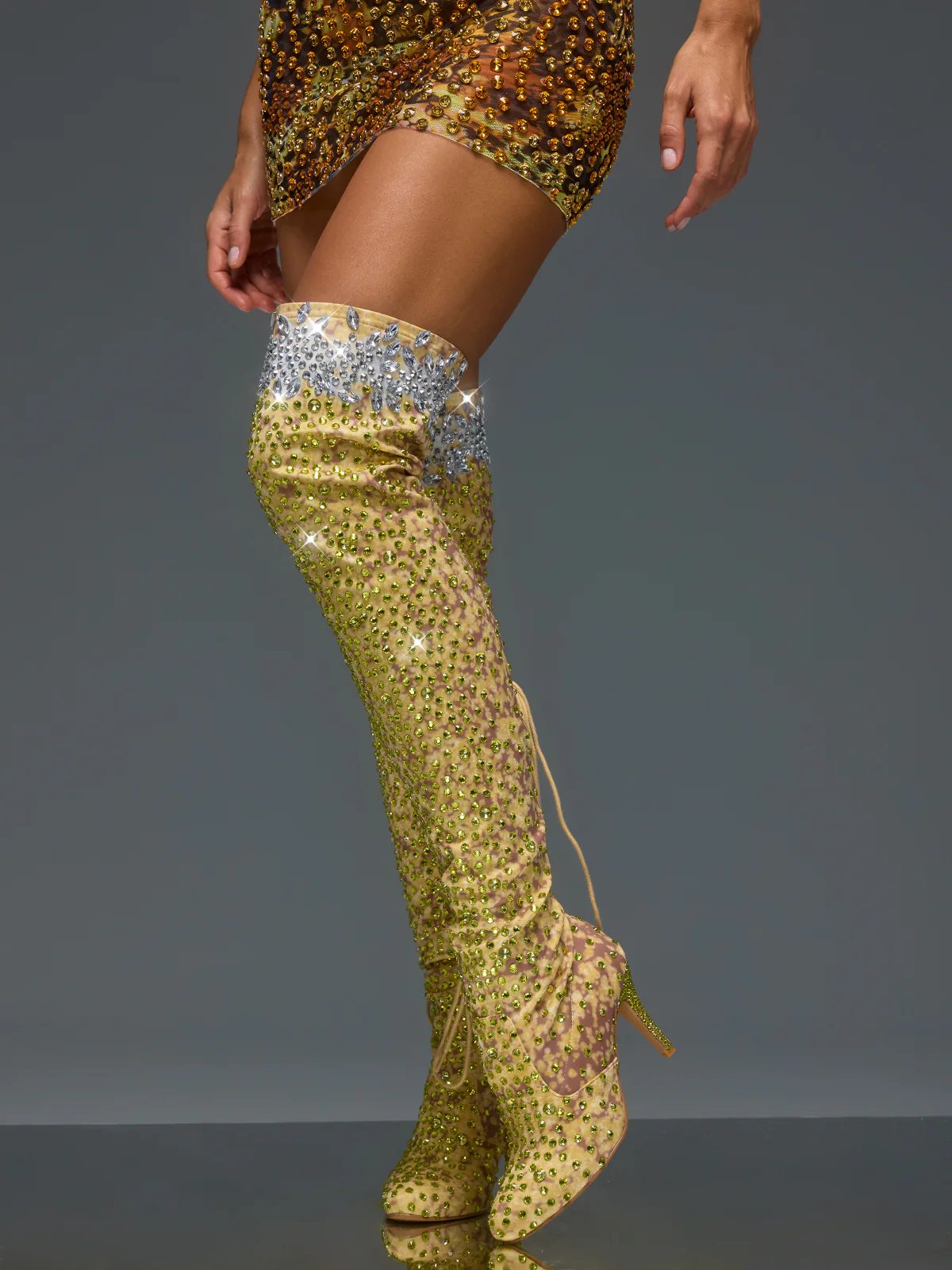 Euridice Rhinestone Boots - Image 4
