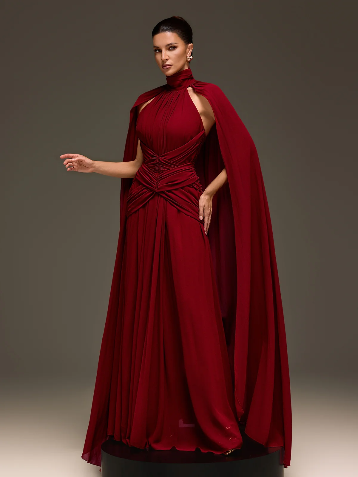 Evarix Cape Sleeve Maxi Dress - Image 5