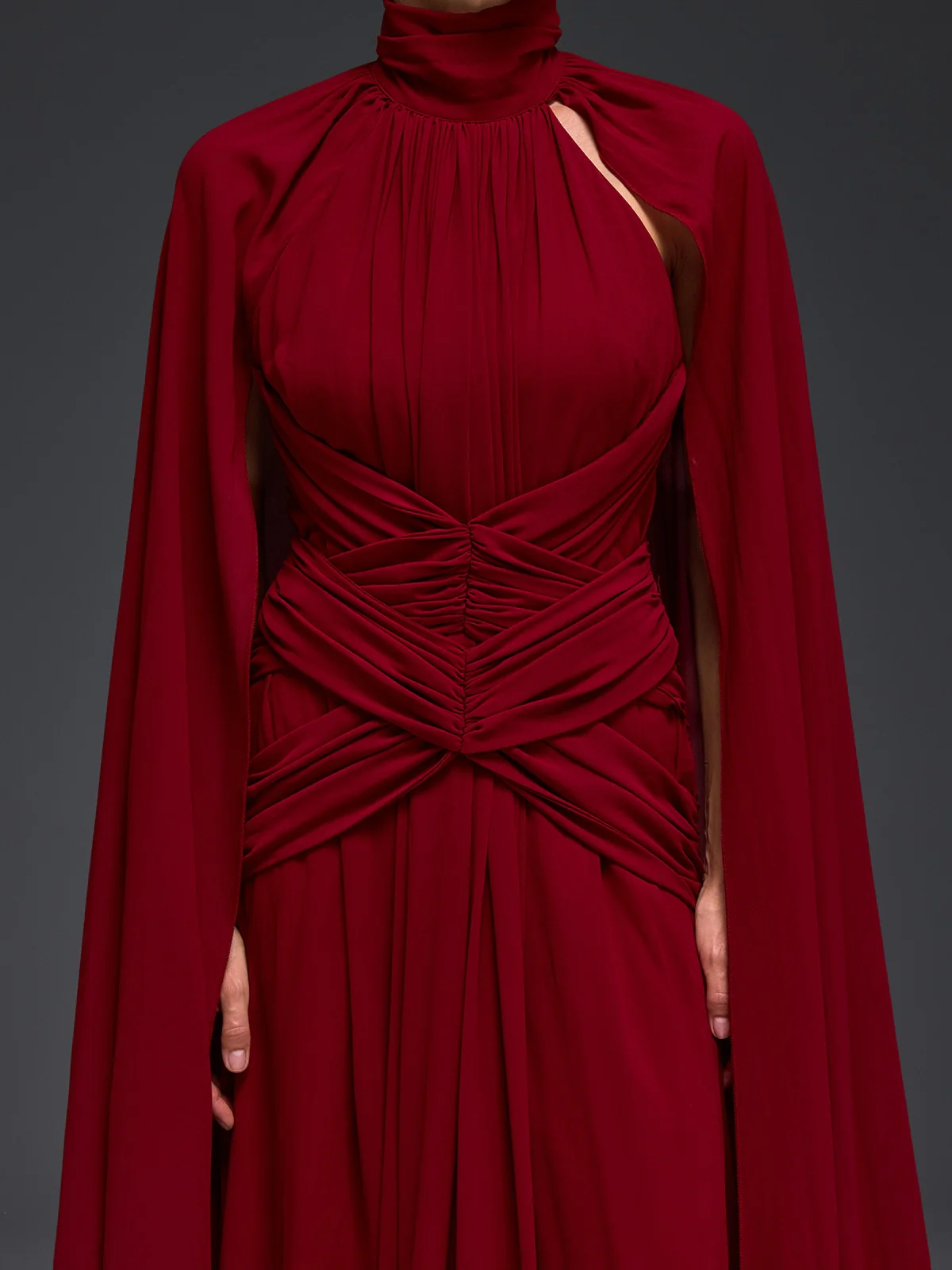 Evarix Cape Sleeve Maxi Dress - Image 6