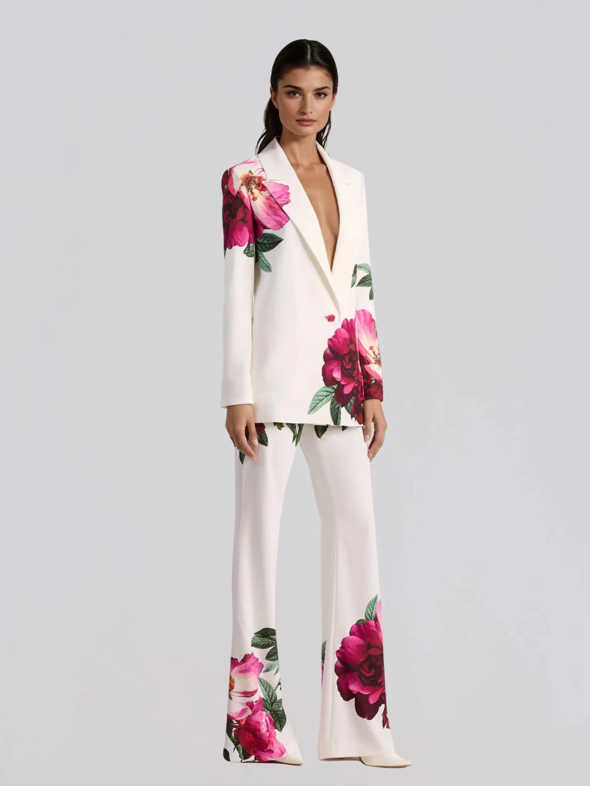 Faelorin Long Sleeve Floral Blazer Set - Image 3