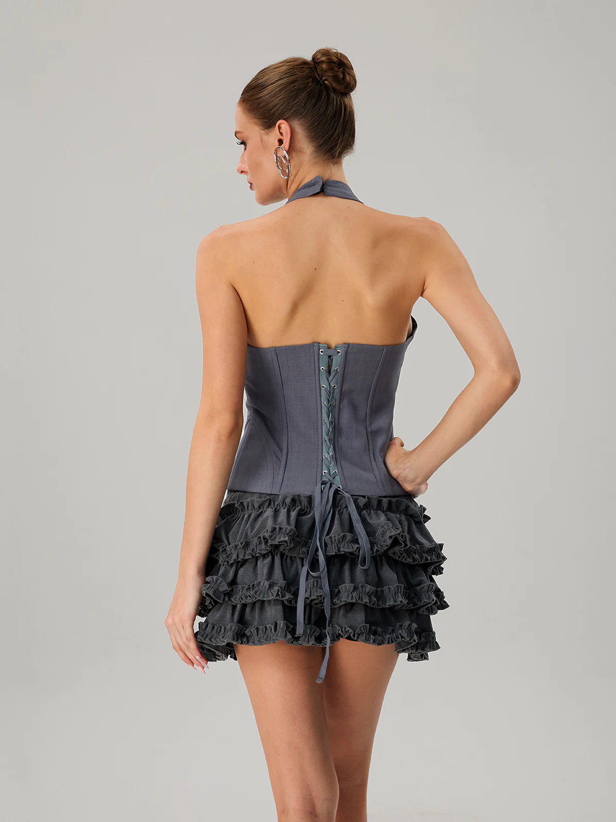 Fatou Halterneck Ruffle Tiered Skirt Set - Image 6