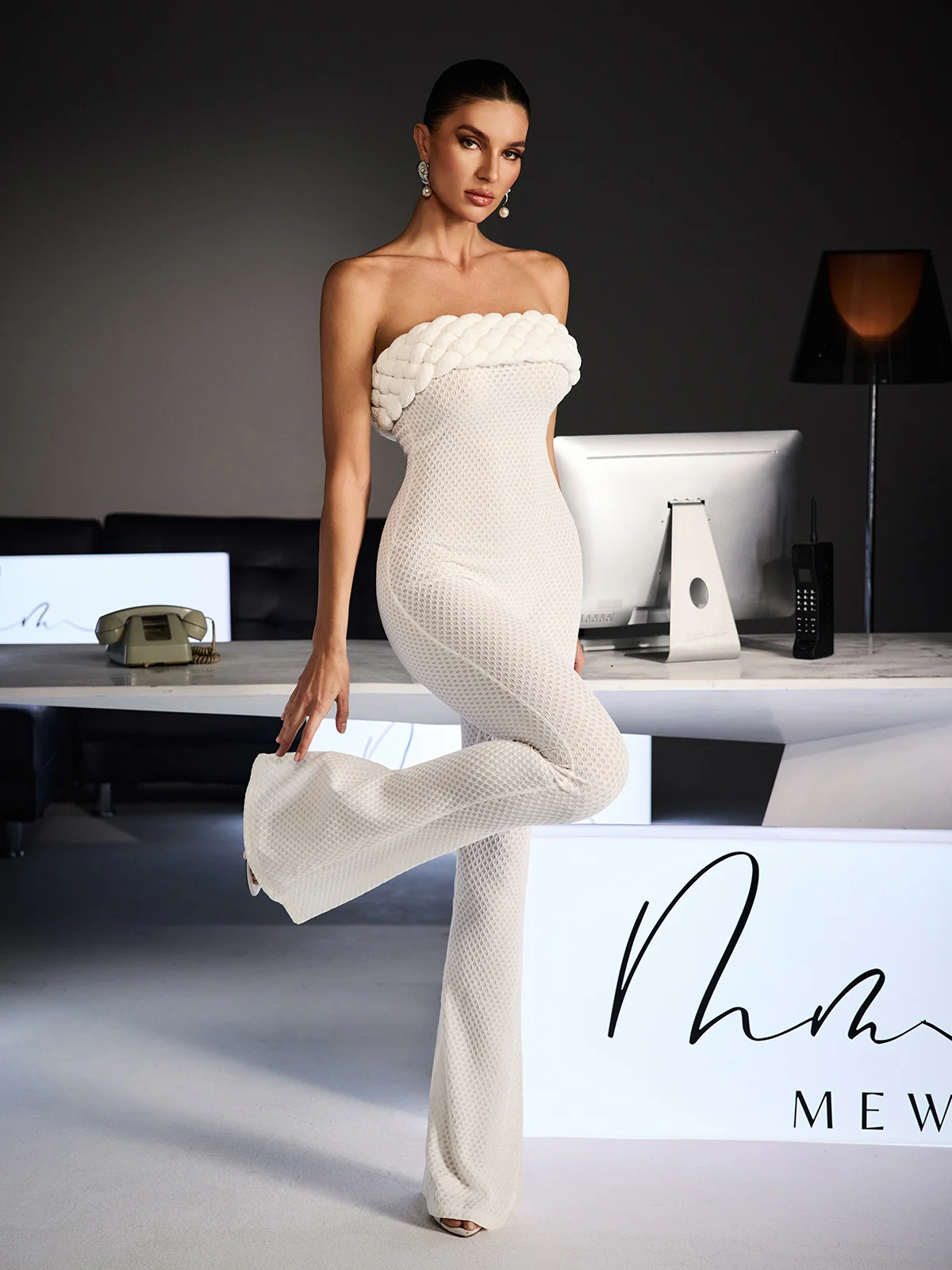 Ferhat Strapless Bodycon Jumpsuit - Image 3