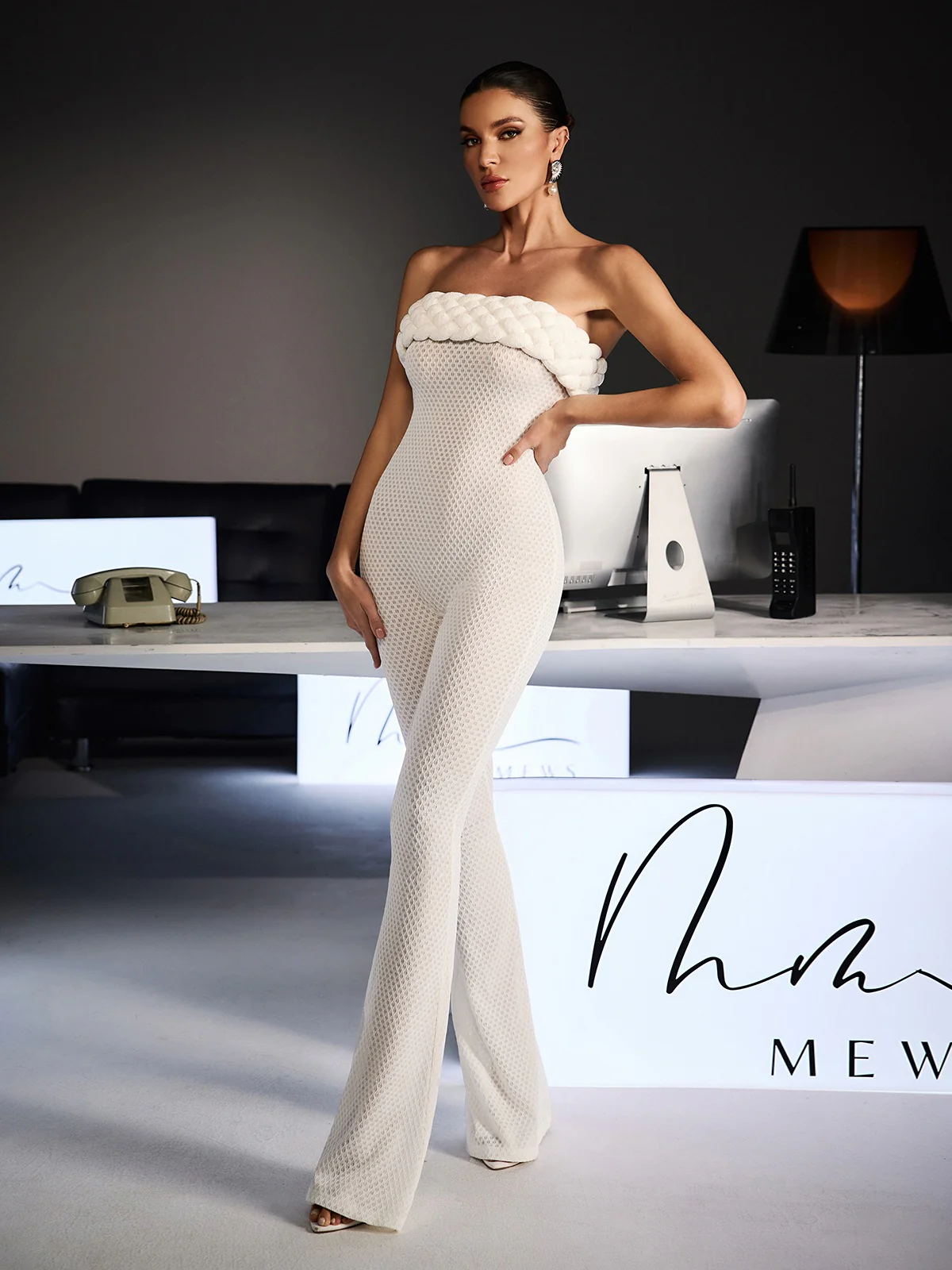 Ferhat Strapless Bodycon Jumpsuit - Image 5