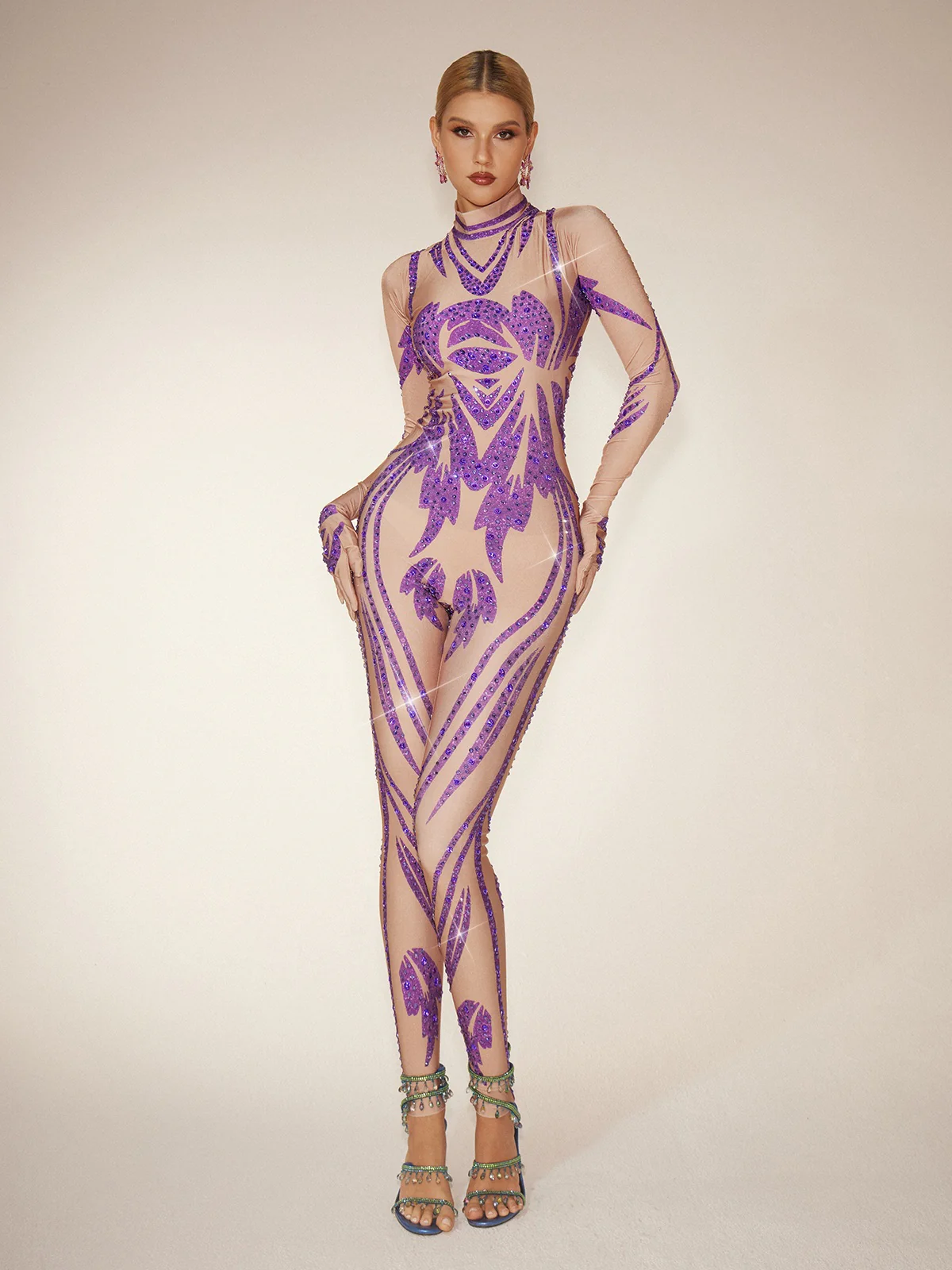 Fervidor Diamond Printed Jumpsuit - Image 3