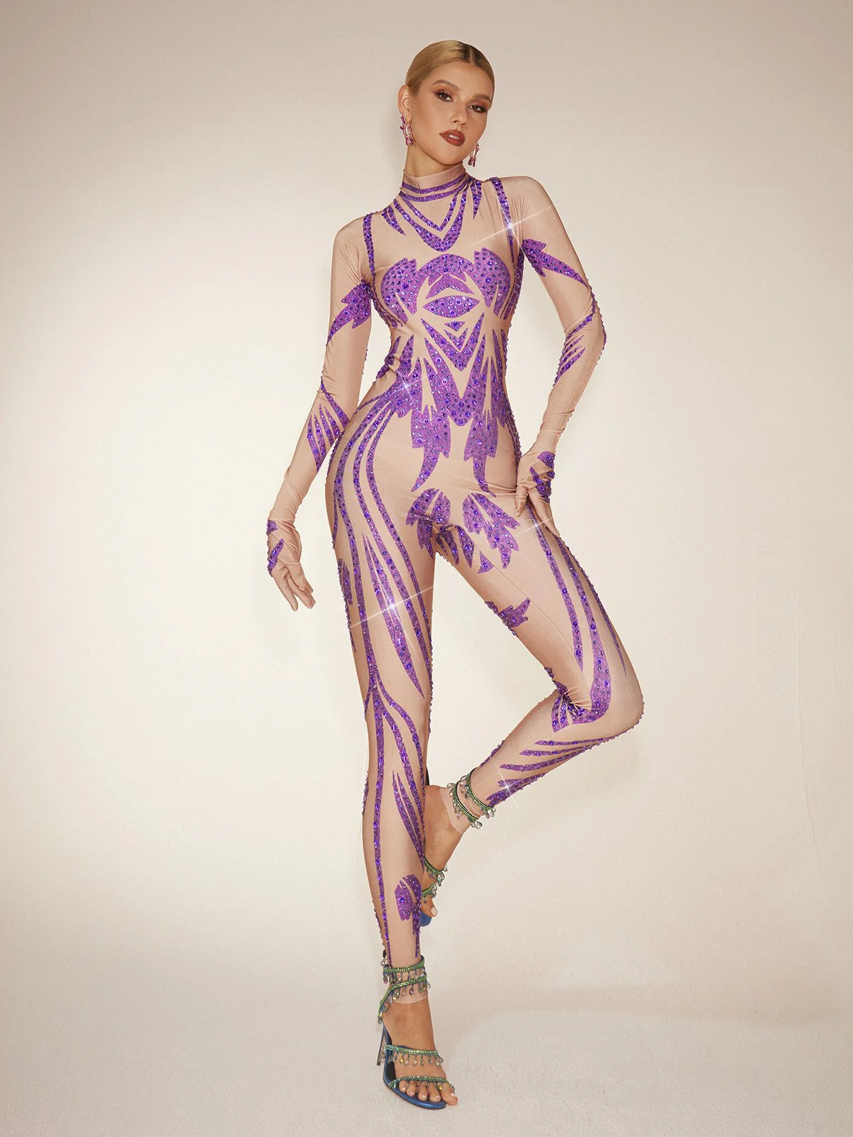 Fervidor Diamond Printed Jumpsuit - Image 4