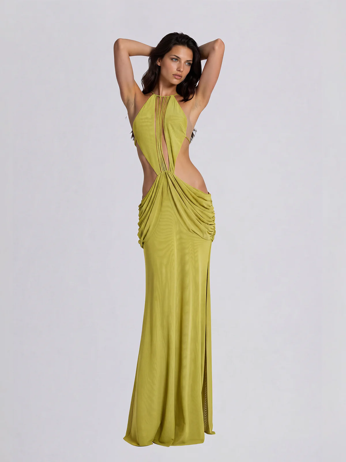 Fervik Backless Draped Maxi Dress - Image 2