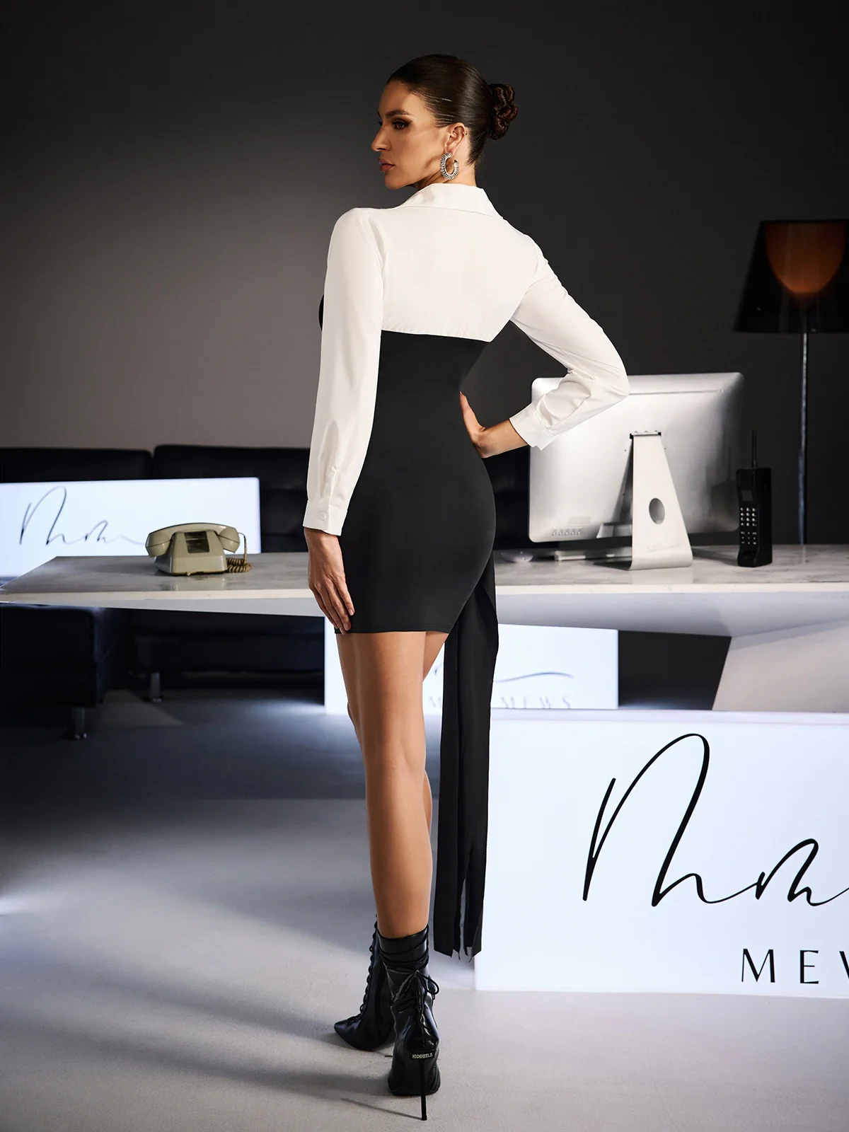 Fester Long Sleeve Bodycon Mini Dress - Image 6