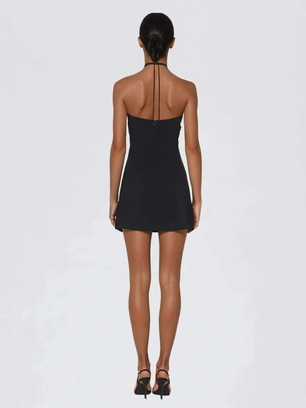 Flæmingr Halterneck Flower Mini Dress - Image 3