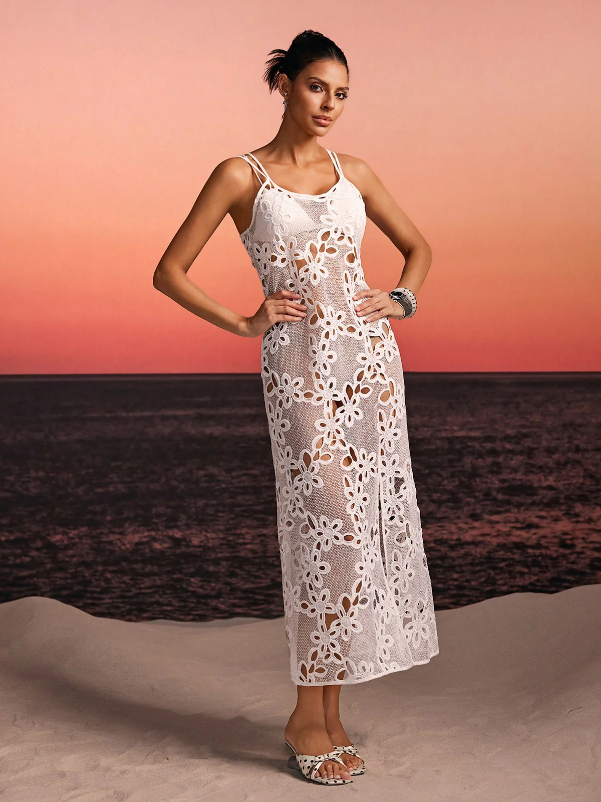 Gintor Spaghetti Cutout Split Cover Up - Image 2
