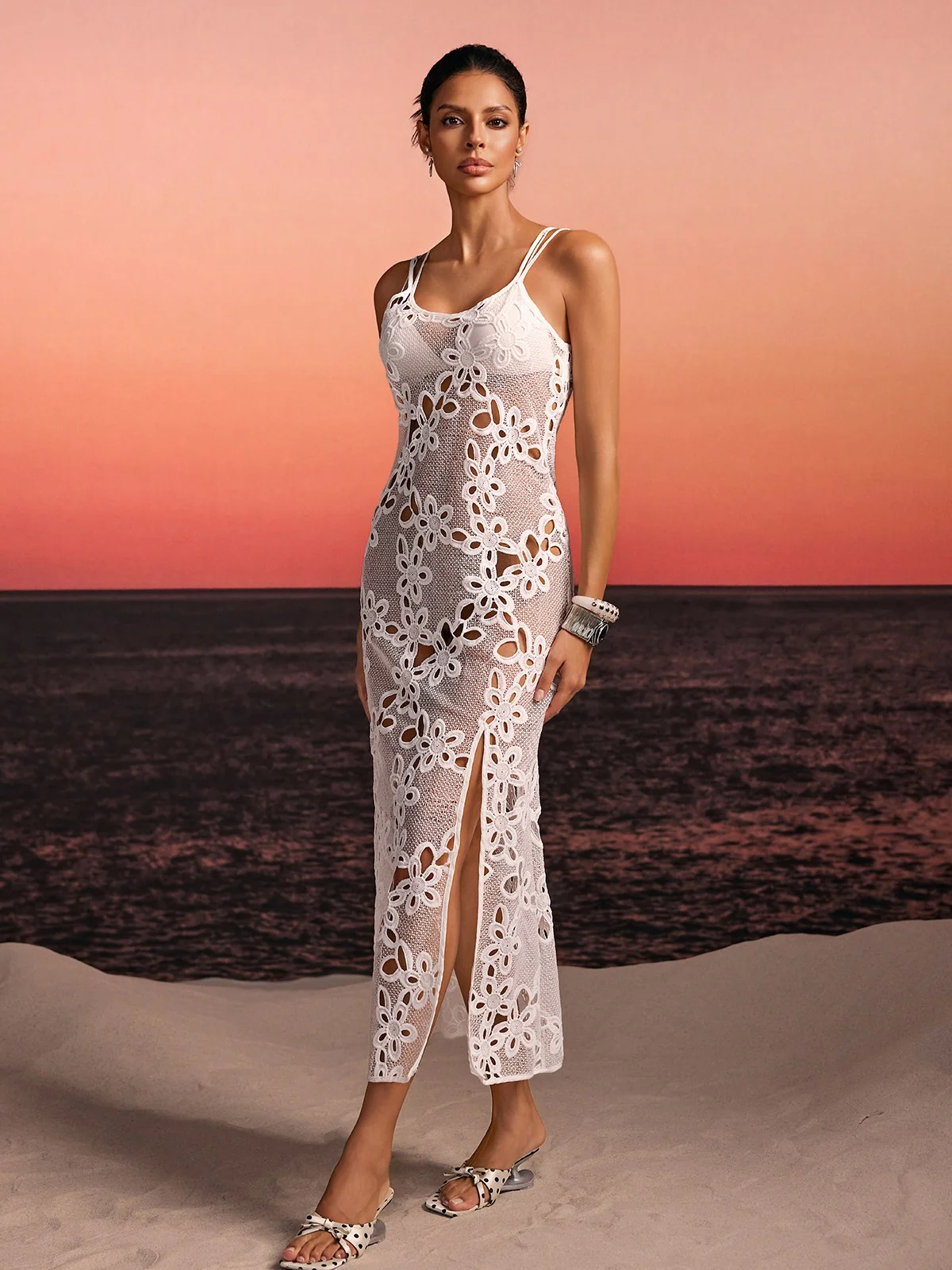 Gintor Spaghetti Cutout Split Cover Up - Image 4