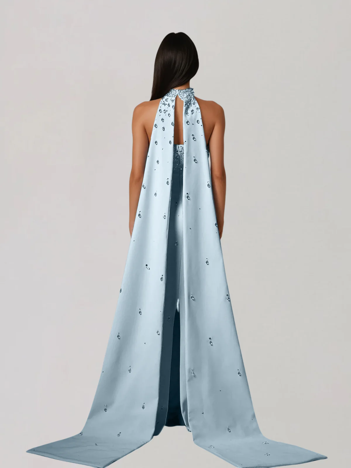 Gireth Draped Crystal Maxi Dress - Image 3