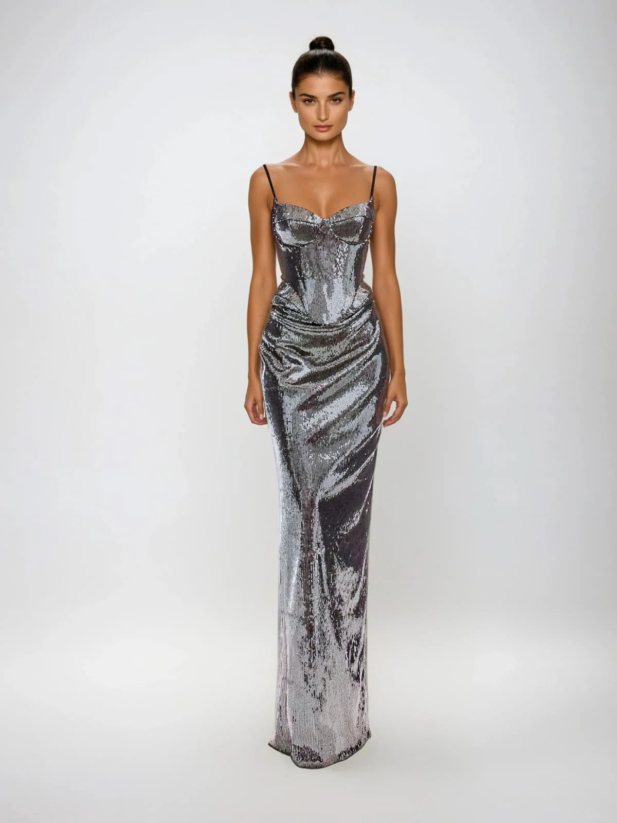 Gynvora Spaghetti Lace Up Sequin Skirt Set - Image 7