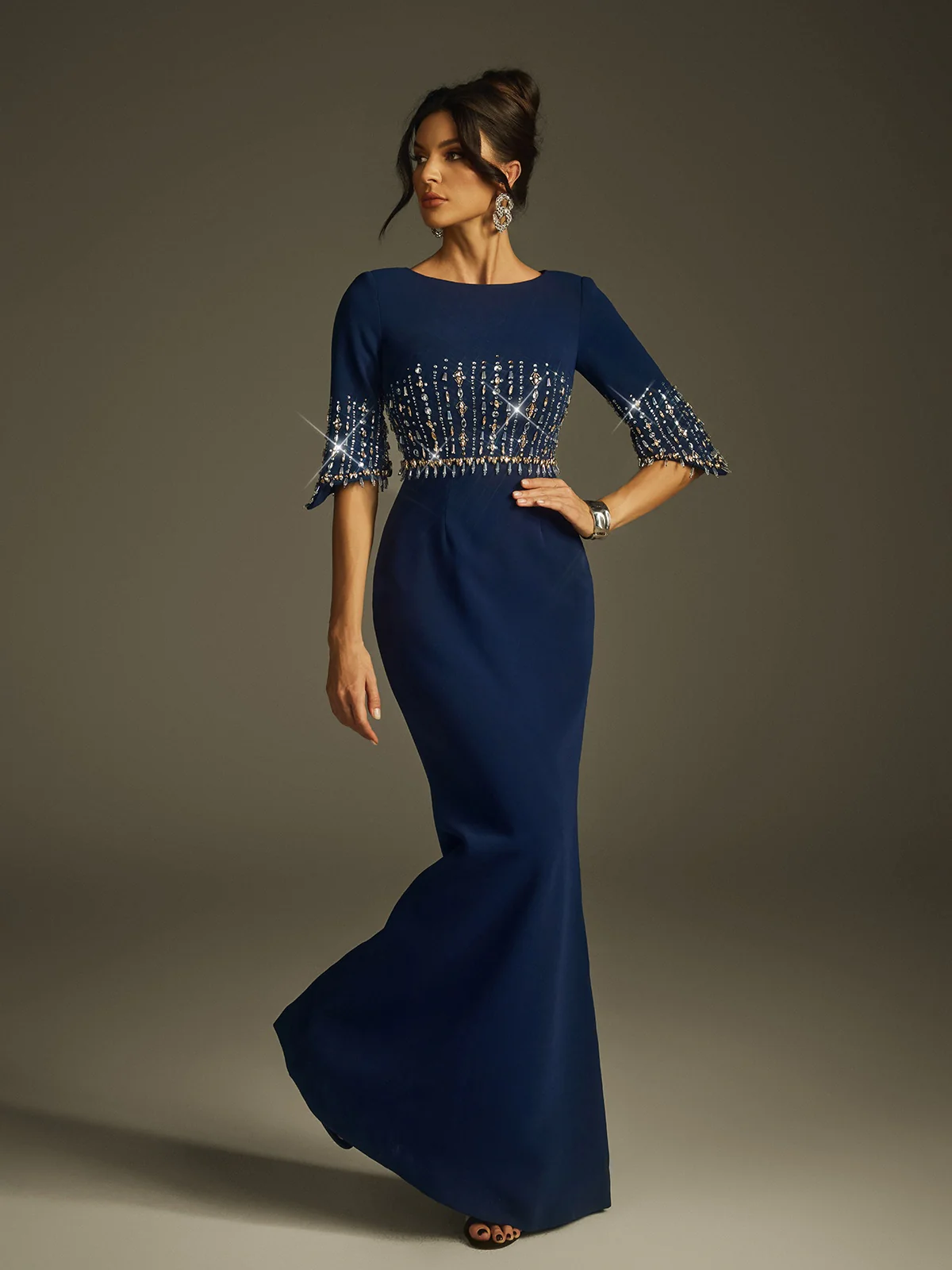 Haelyra Rhinestone Maxi Dress - Image 4