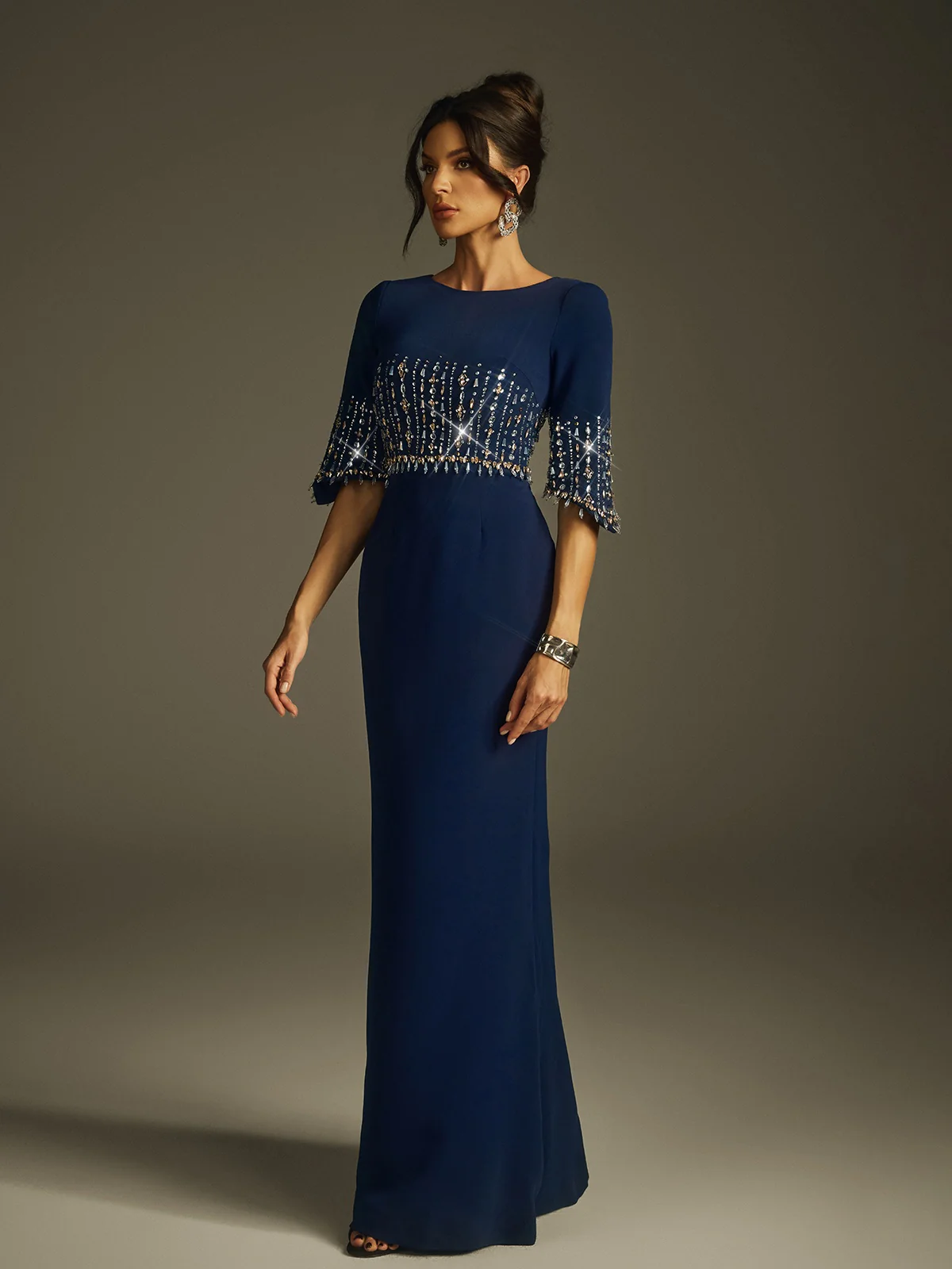 Haelyra Rhinestone Maxi Dress - Image 5