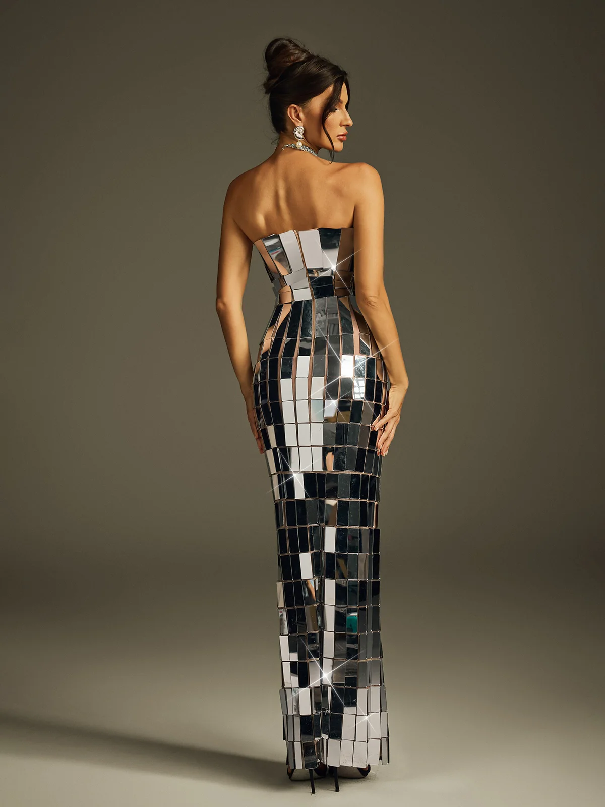 Haelys Strapless Acrylic Maxi Dress - Image 3