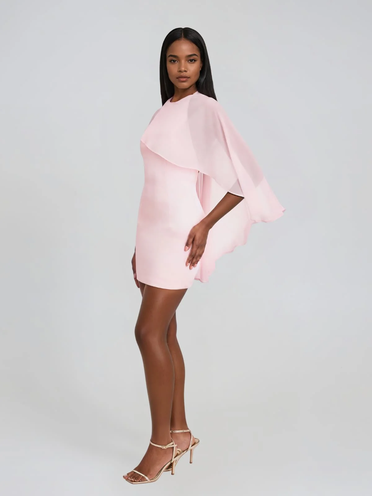 Havoriel Cape Mini Dress - Image 4