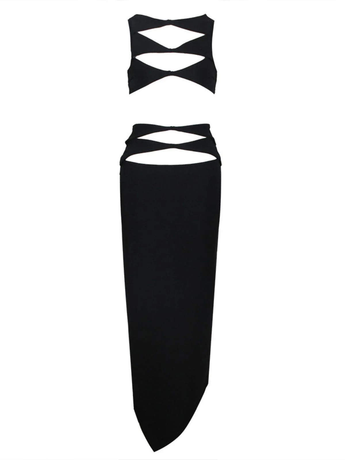 Hedwig Cutout Bandage Set In Black - Image 7