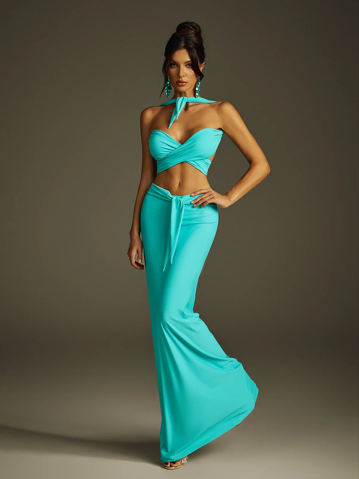 Ilvara Backless Ruched Skirt Set - Image 4