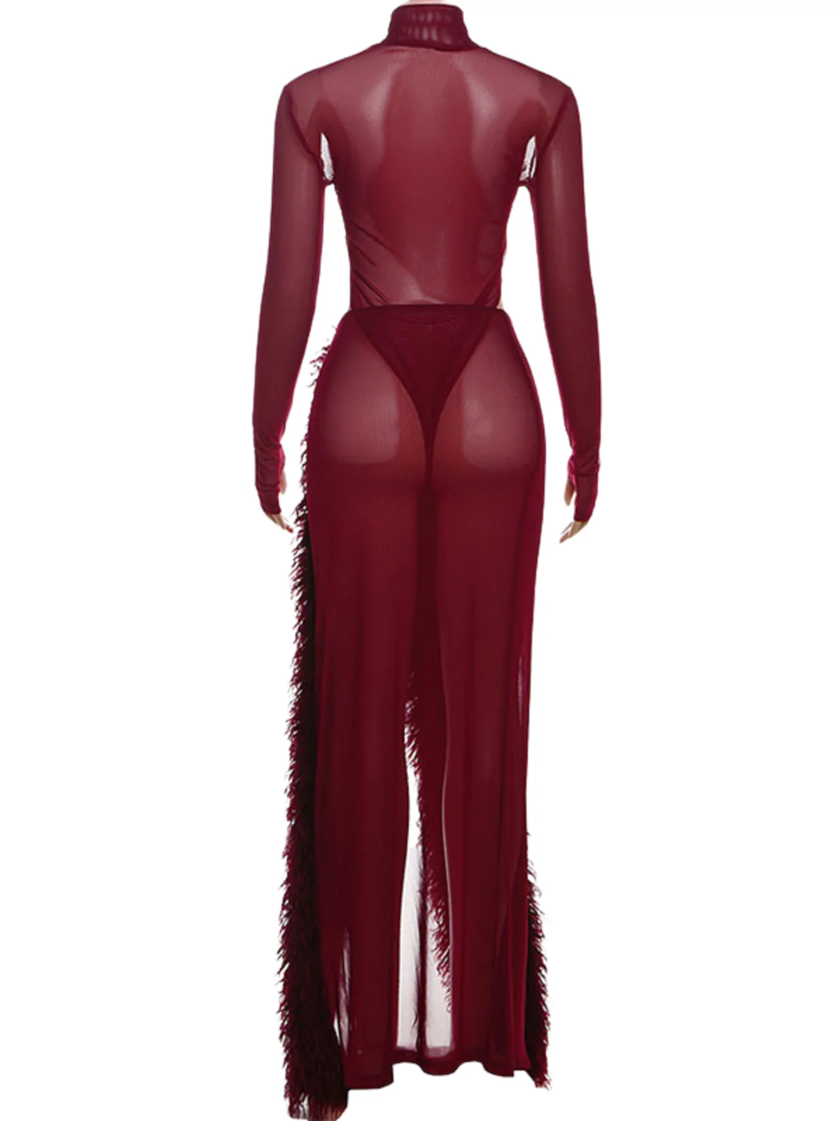 Irrotor High Neck Split Mesh Skirt Set - Image 8