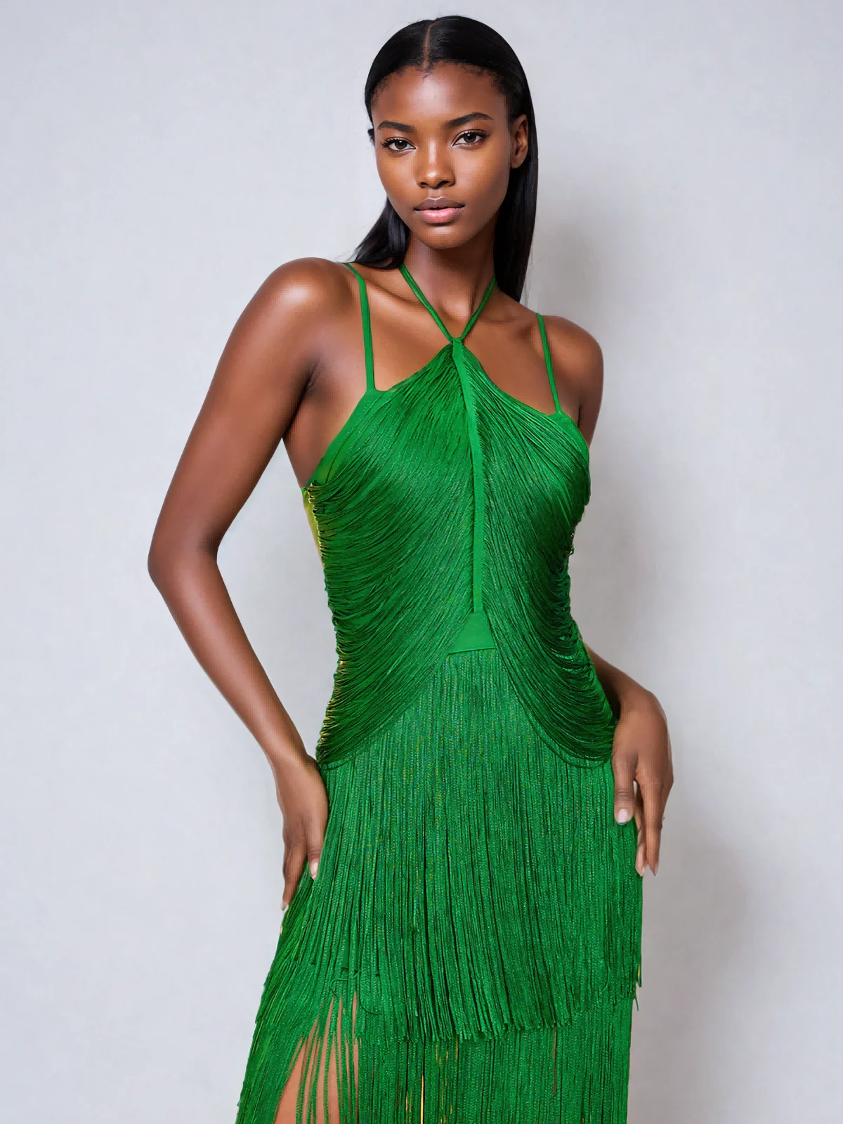 Izumi Fringe Bandage Maxi Dress - Image 3