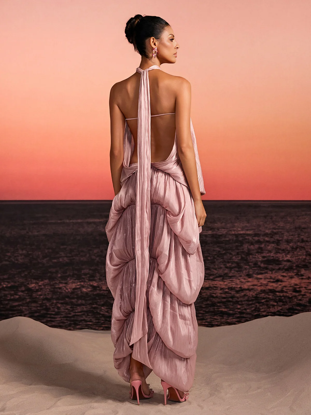 Jalor Halterneck Bubble Maxi Dress - Image 6