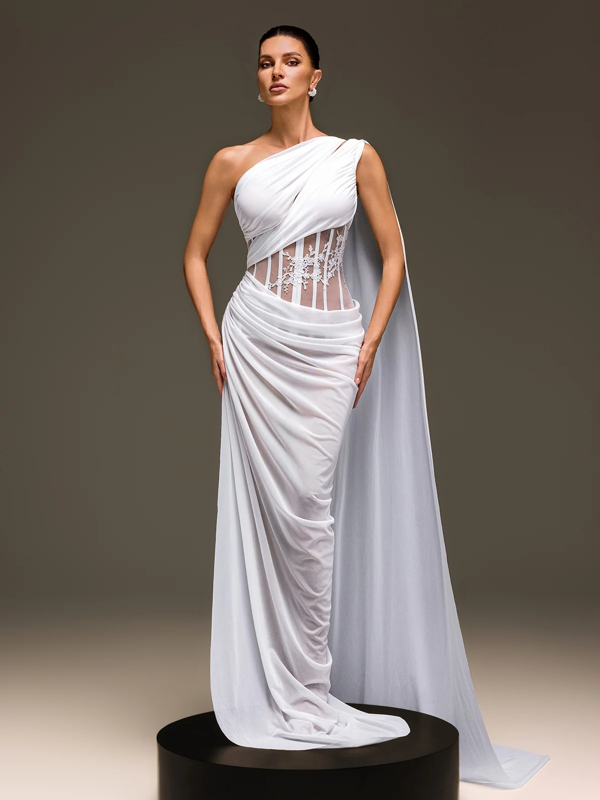 Jexila One Shoulder Corset Split Dress - Image 4