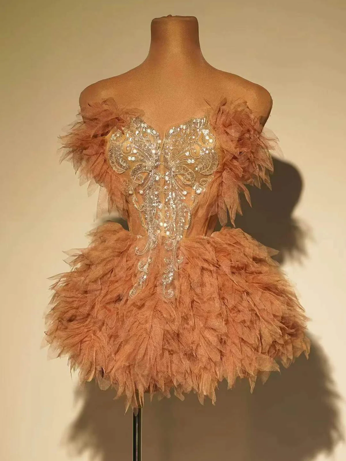 Jolleen Strapless Embellished Tulle Skirt Set - Image 3