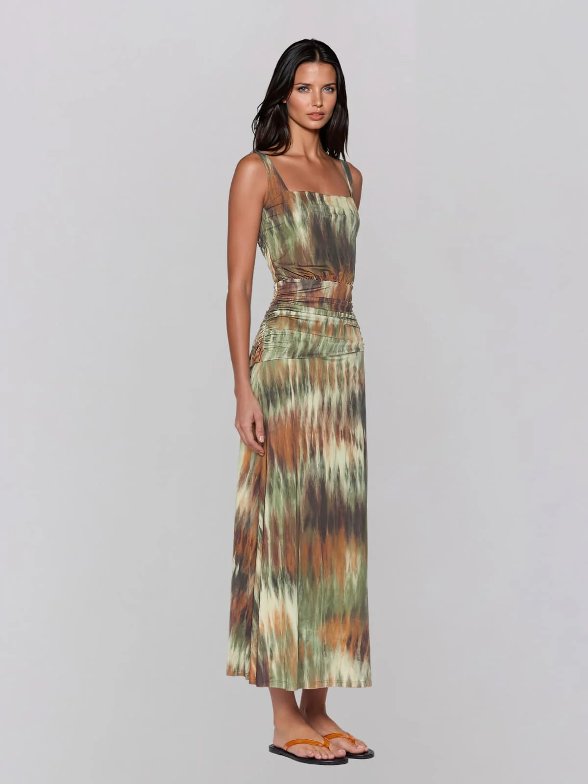 Kelvarion Printed Draped Maxi Dress - Image 2