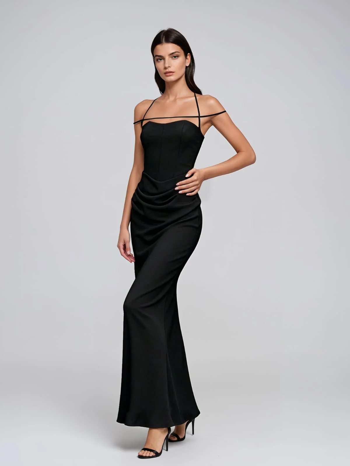 Korvalis Draped Maxi Dress - Image 2