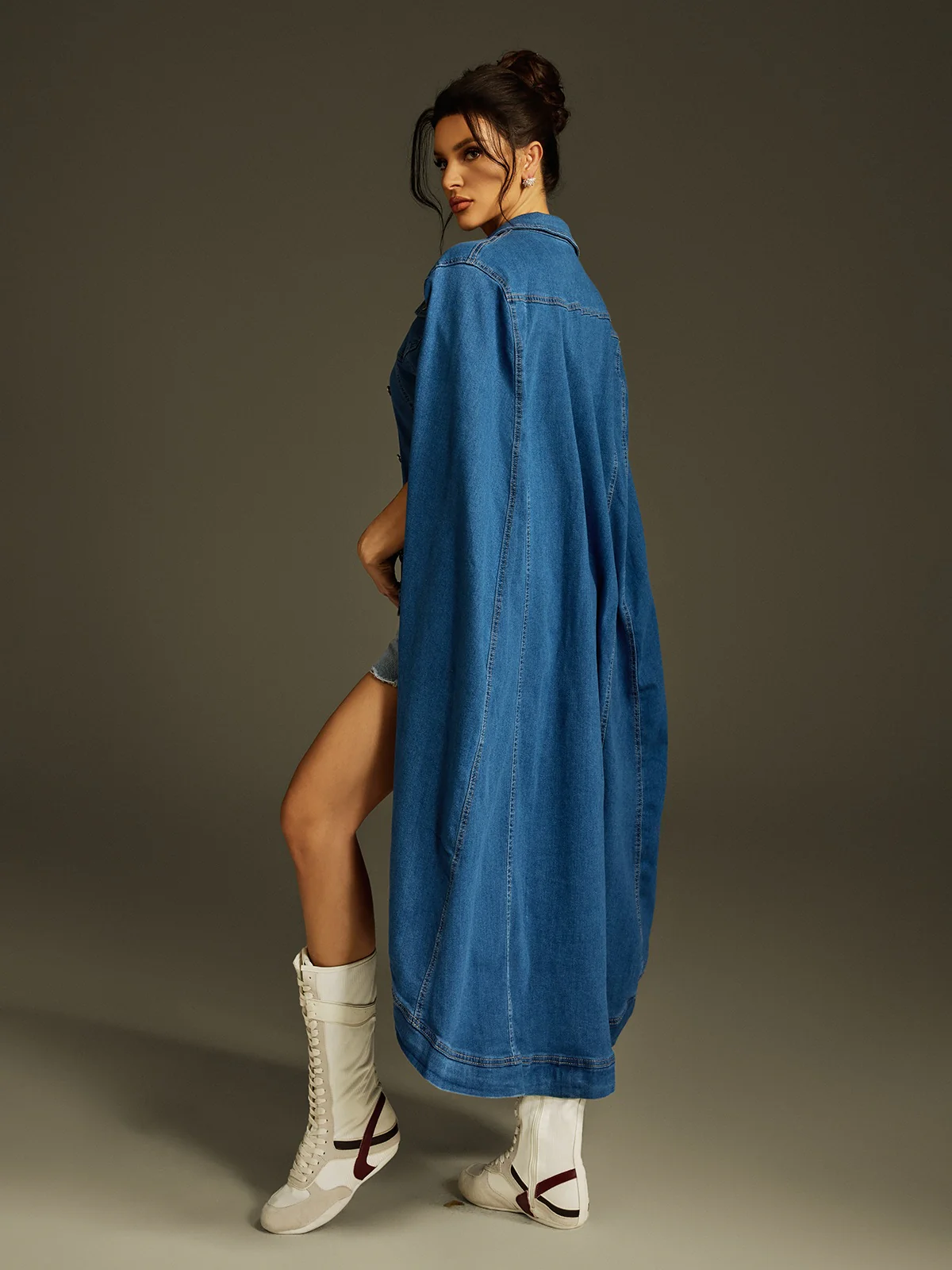 Laranya Cape Deconstruct Denim Jacket - Image 6