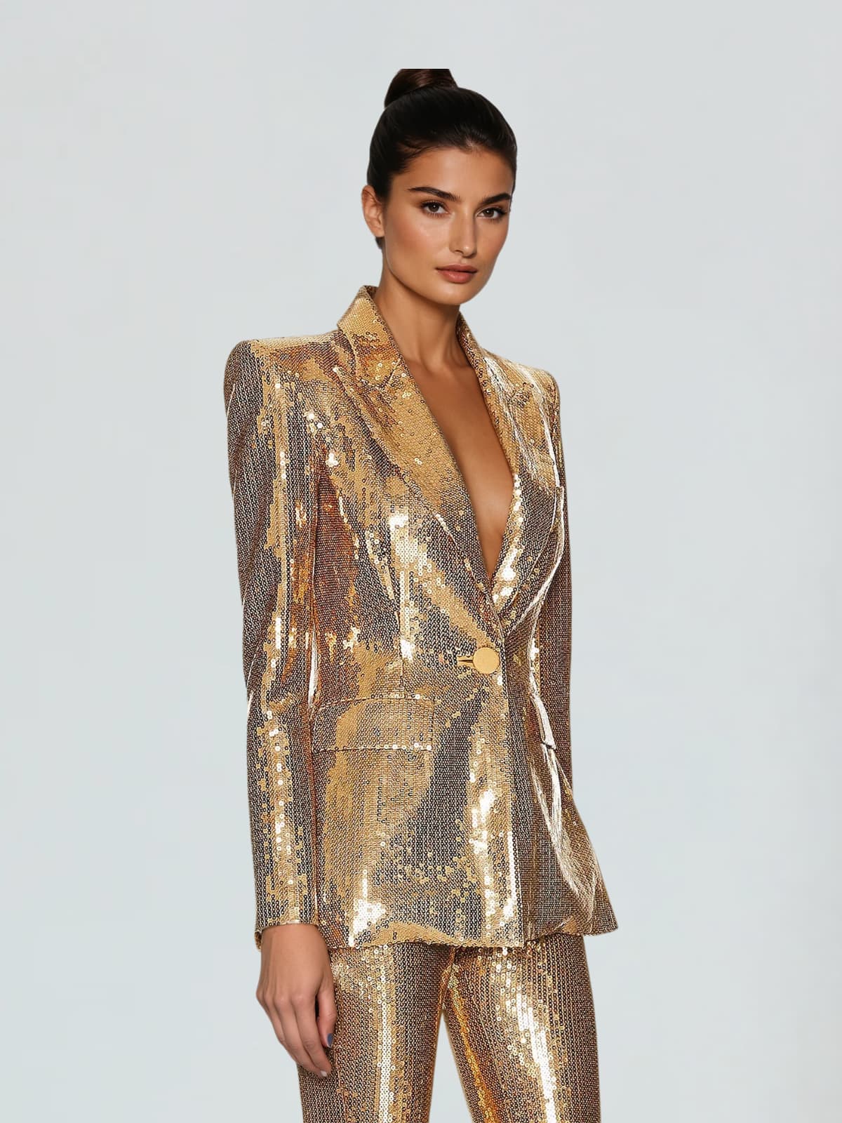 Larna Long Sleeve Sequin Blazer Set - Image 3