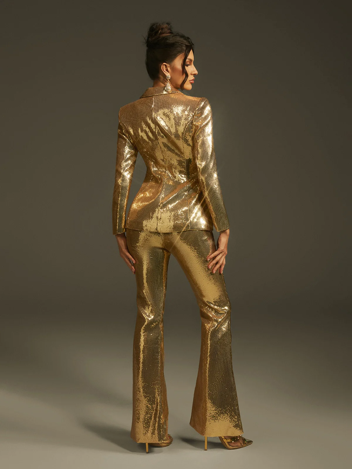 Larna Long Sleeve Sequin Blazer Set - Image 6