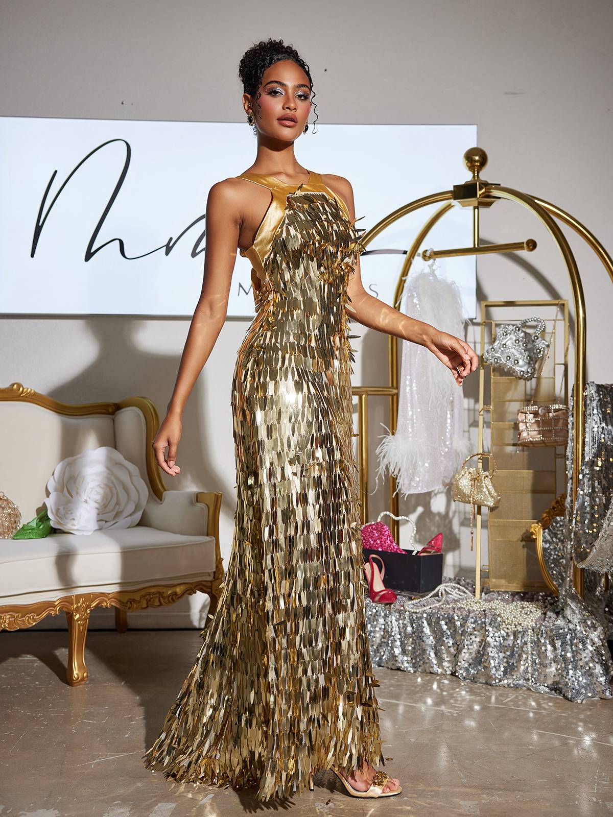 Leosan Bow Sequin Maxi Dress - Image 6