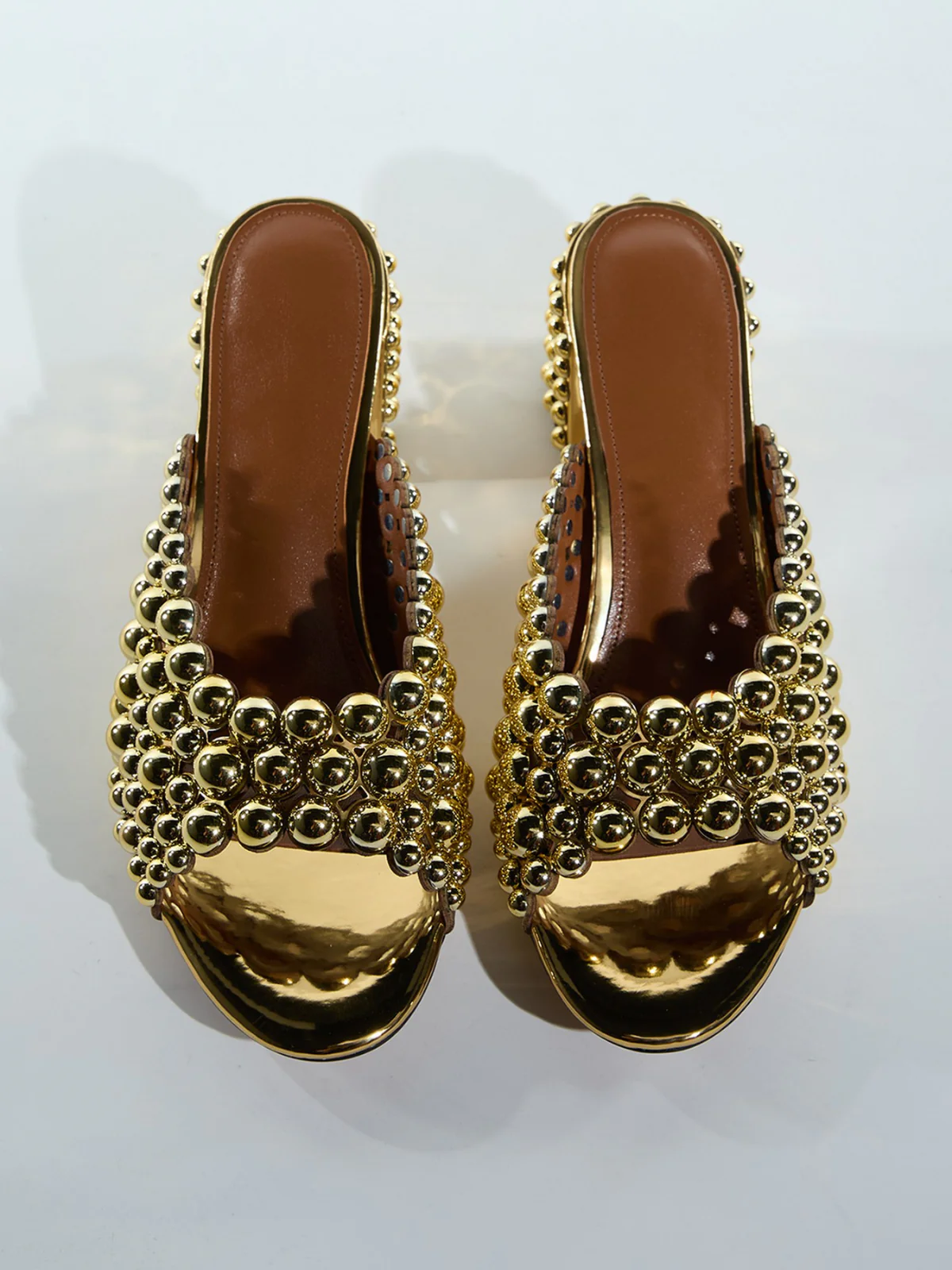 Lolek Bead Metallic Sandals - Image 2