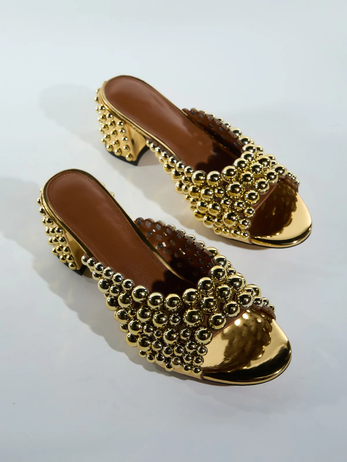 Lolek Bead Metallic Sandals - Image 3