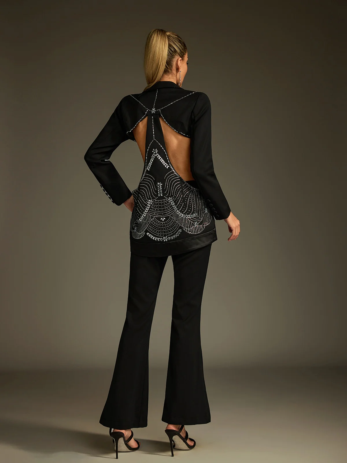 Lucius Rhinestone Cutout Blazer Set - Image 6