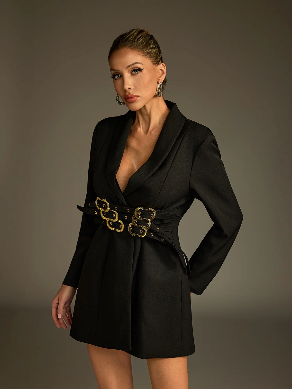 Ludolf Long Sleeve Belted Blazer - Image 2