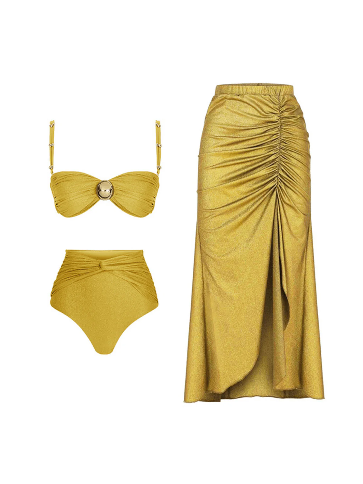 Marusya Twisted Bikini Three Piece Set - Image 7