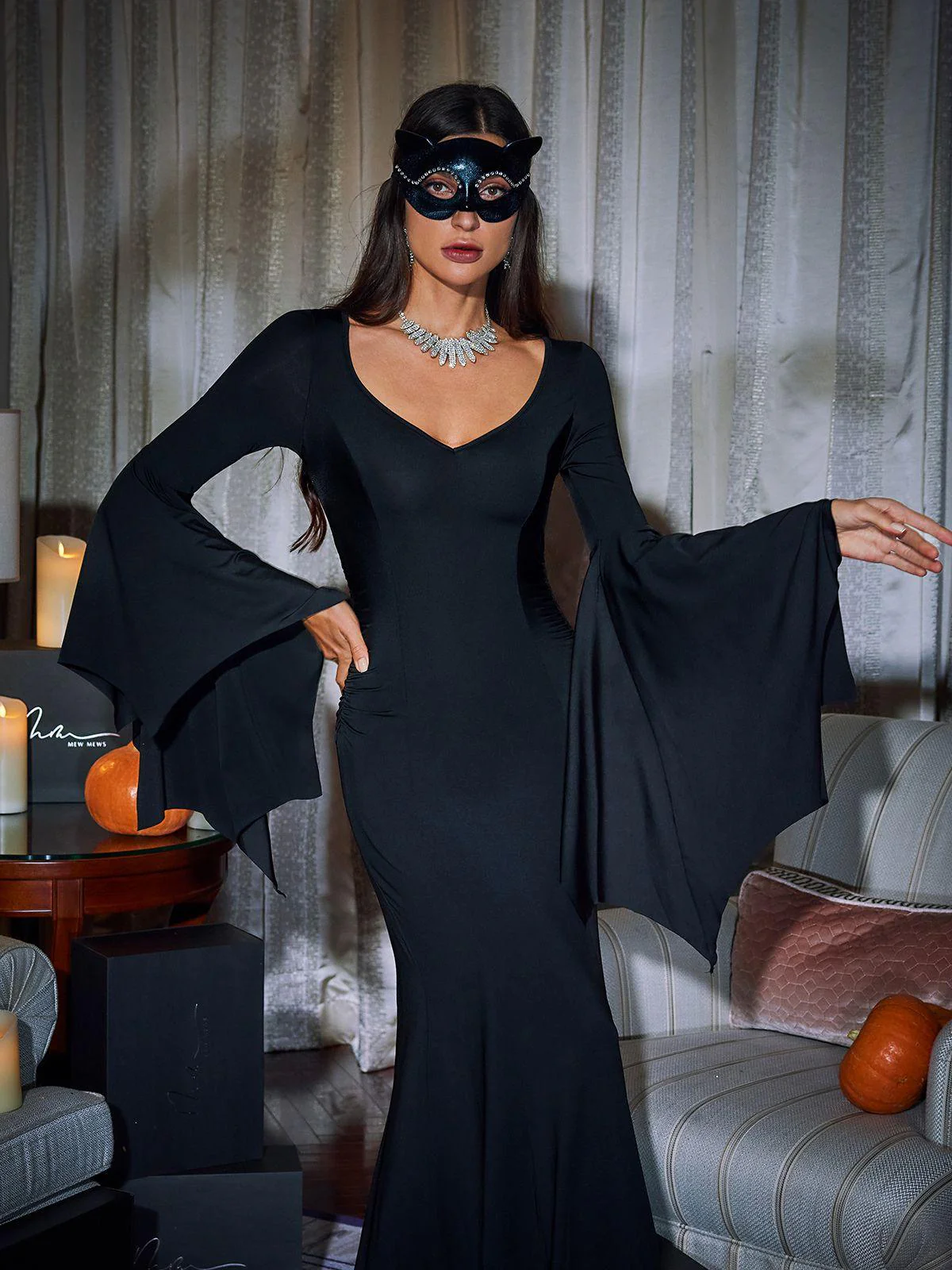 Mavis Bat Wing Sleeve Maxi Dress - Image 5