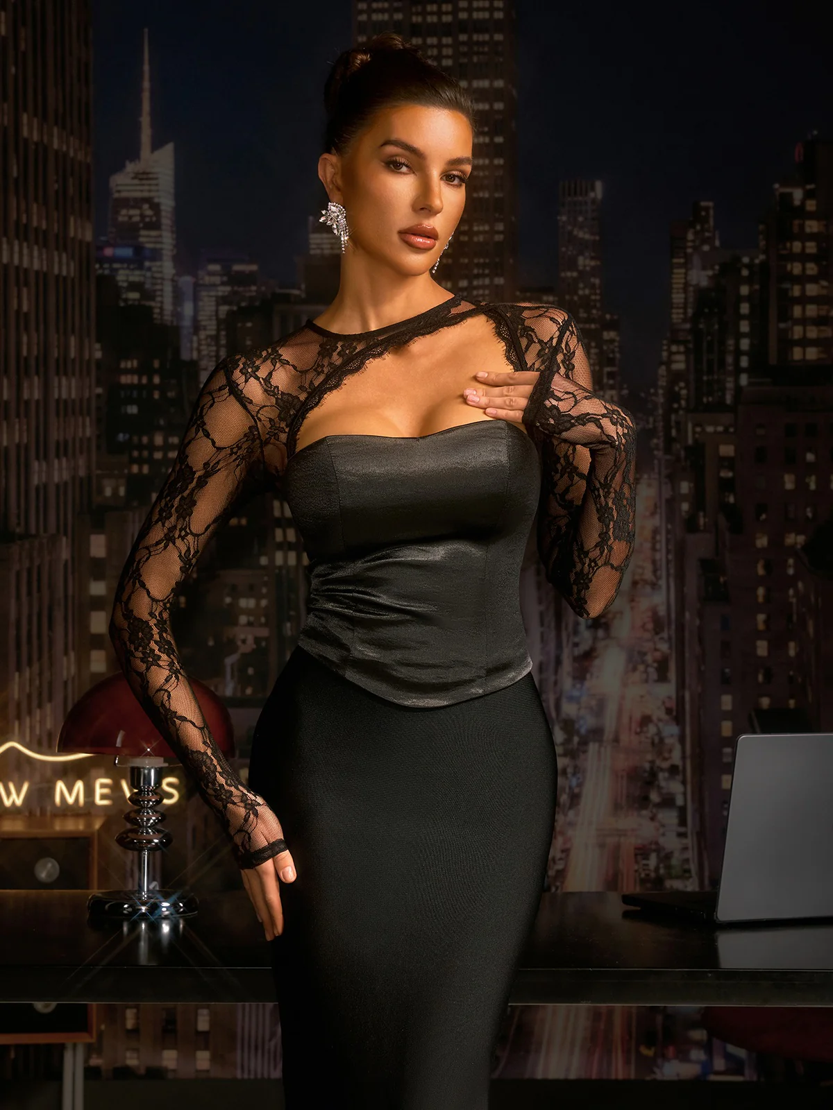 Millimeter Lace Cutout Top - Image 2