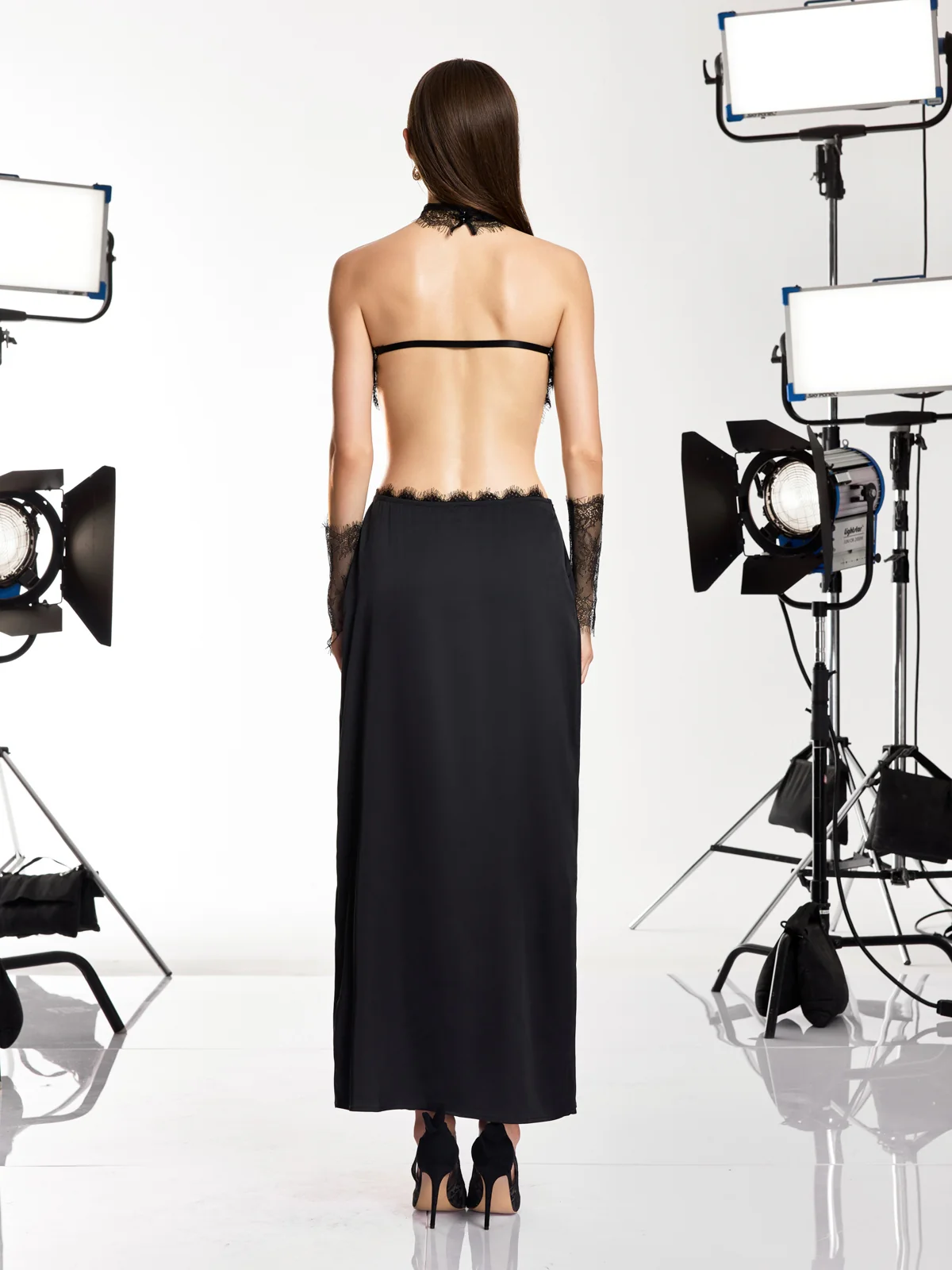 Mirevo Strapless Lace Maxi Dress - Image 6