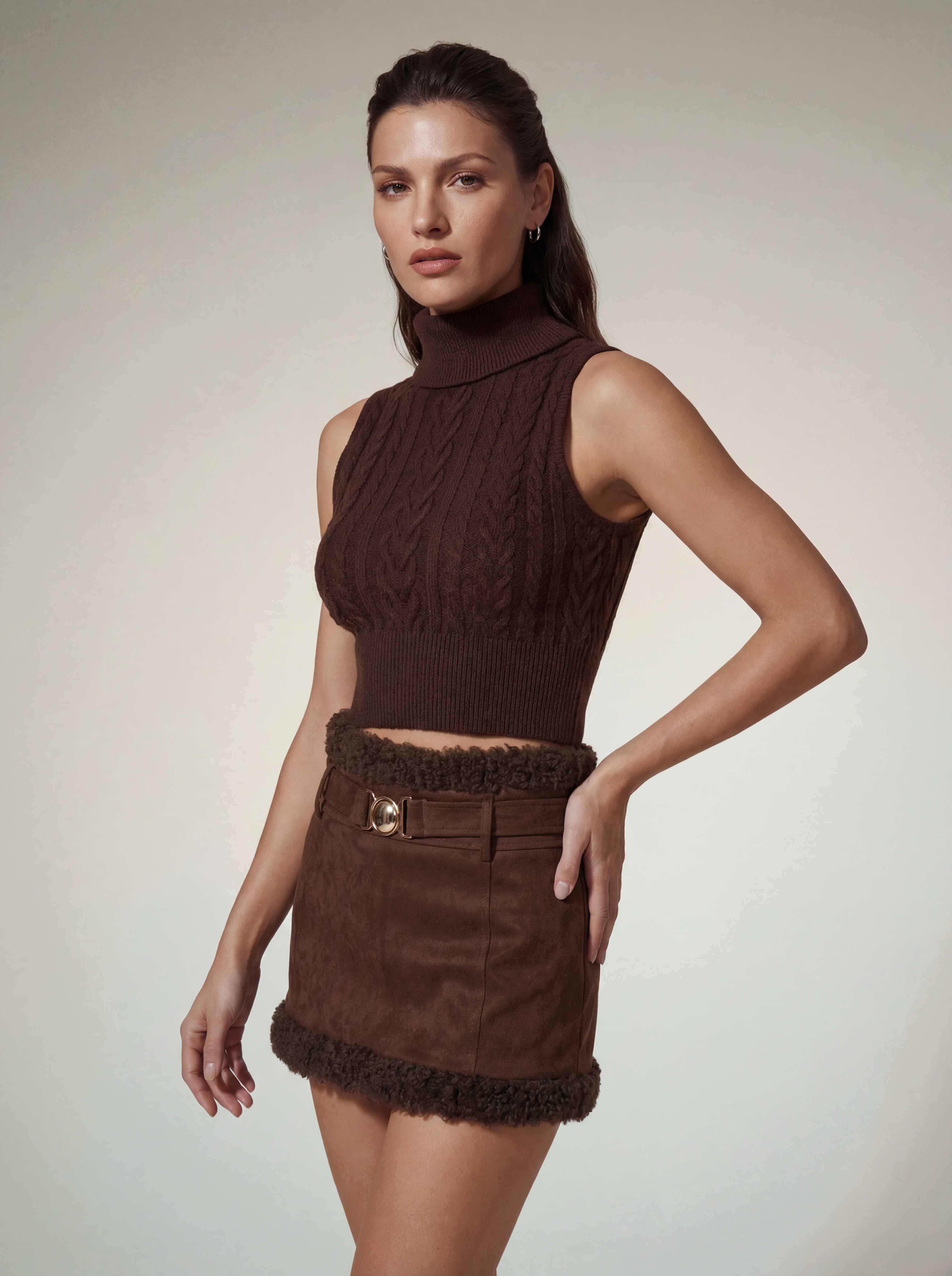 Moryxel Knit Lace Up Skirt Set - Image 5
