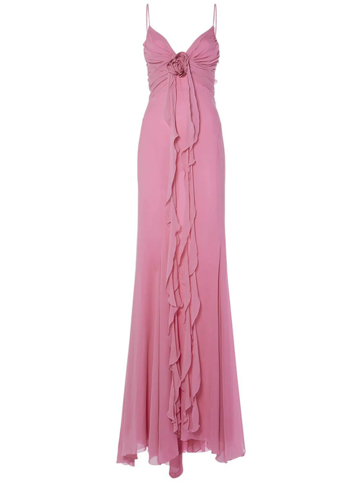 Naylun Spaghetti Flower Draped Maxi Dress - Image 7