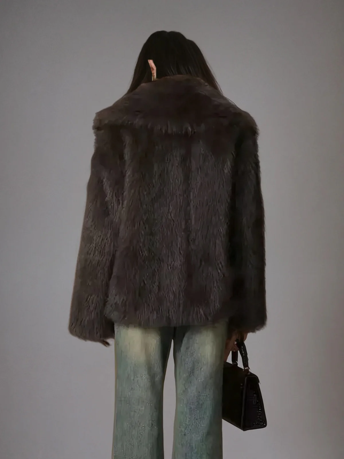 Neldrin Folded Collar Fleece Coat - Image 4